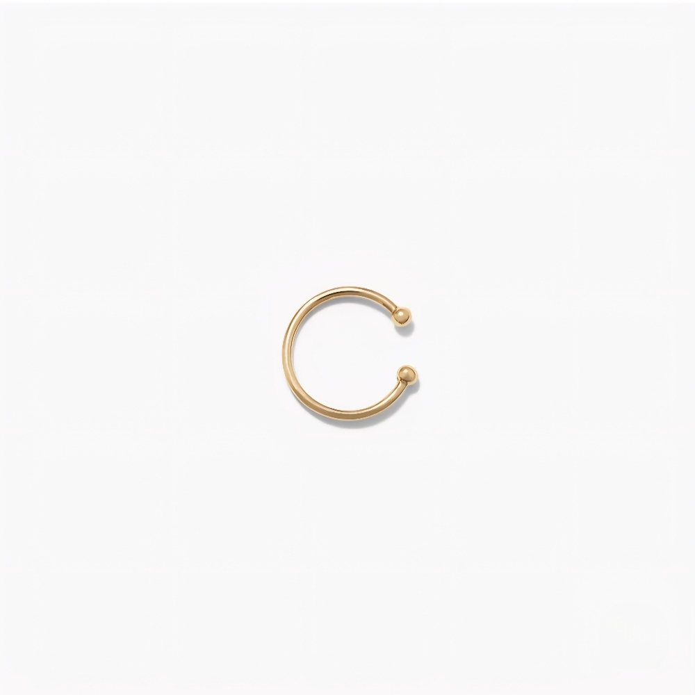 MEJURI 14K Solid Yellow Gold Ear Cuff